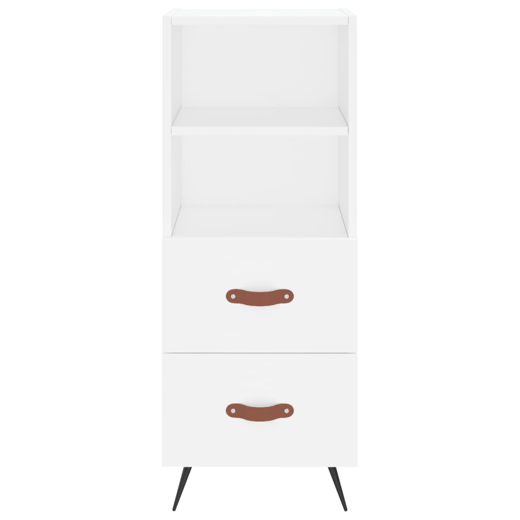 Servantă, alb, 34,5x34x90 cm, lemn compozit