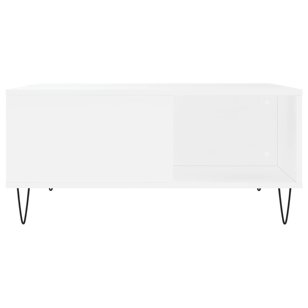 Măsuță de cafea, alb, 80x80x36,5 cm, lemn prelucrat