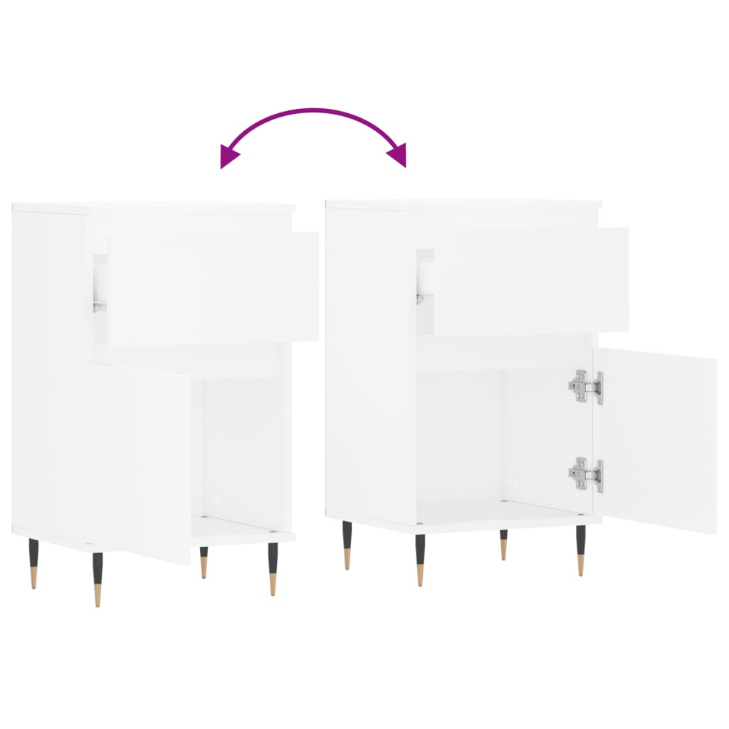 Servantă, alb, 40x35x70 cm, lemn prelucrat