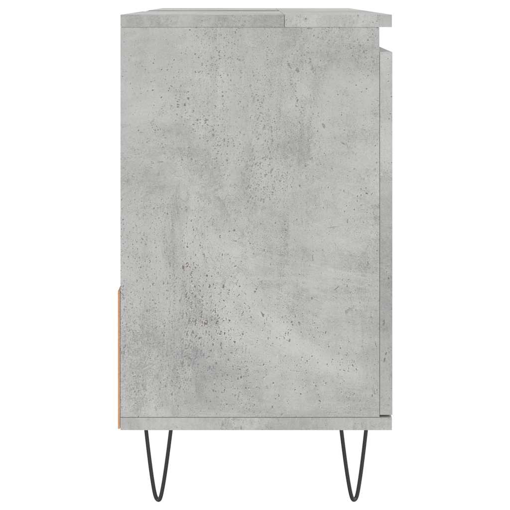 Dulap de baie, gri beton, 65x33x60 cm, lemn prelucrat