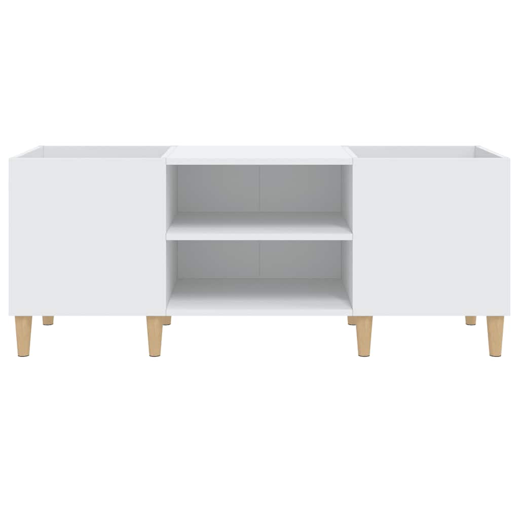 Dulap pentru discuri, alb, 121x38x48 cm, lemn stratificat