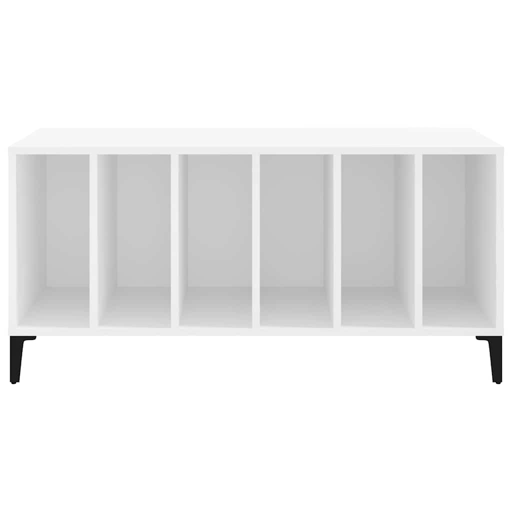 Comodă discuri, alb, 100x38x48 cm, lemn prelucrat