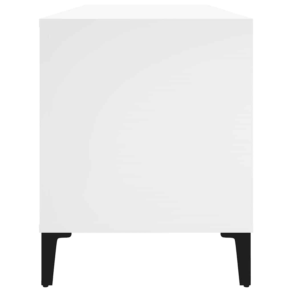 Comodă discuri, alb, 100x38x48 cm, lemn prelucrat