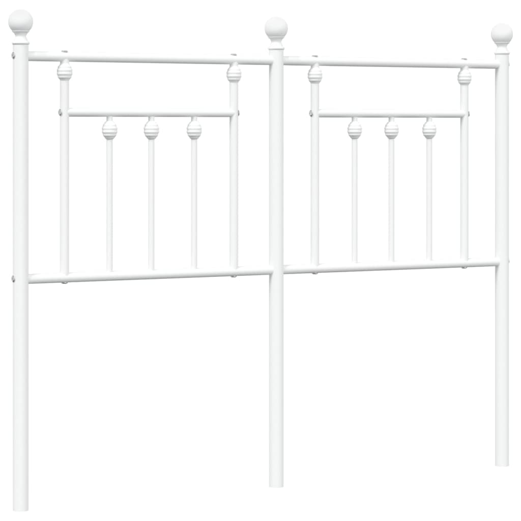 Tăblie de pat de schimb metalică, alb, 120 cm