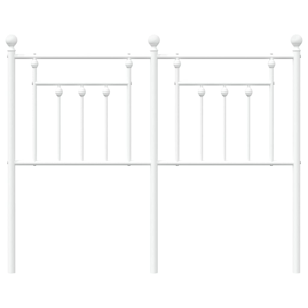 Tăblie de pat de schimb metalică, alb, 120 cm