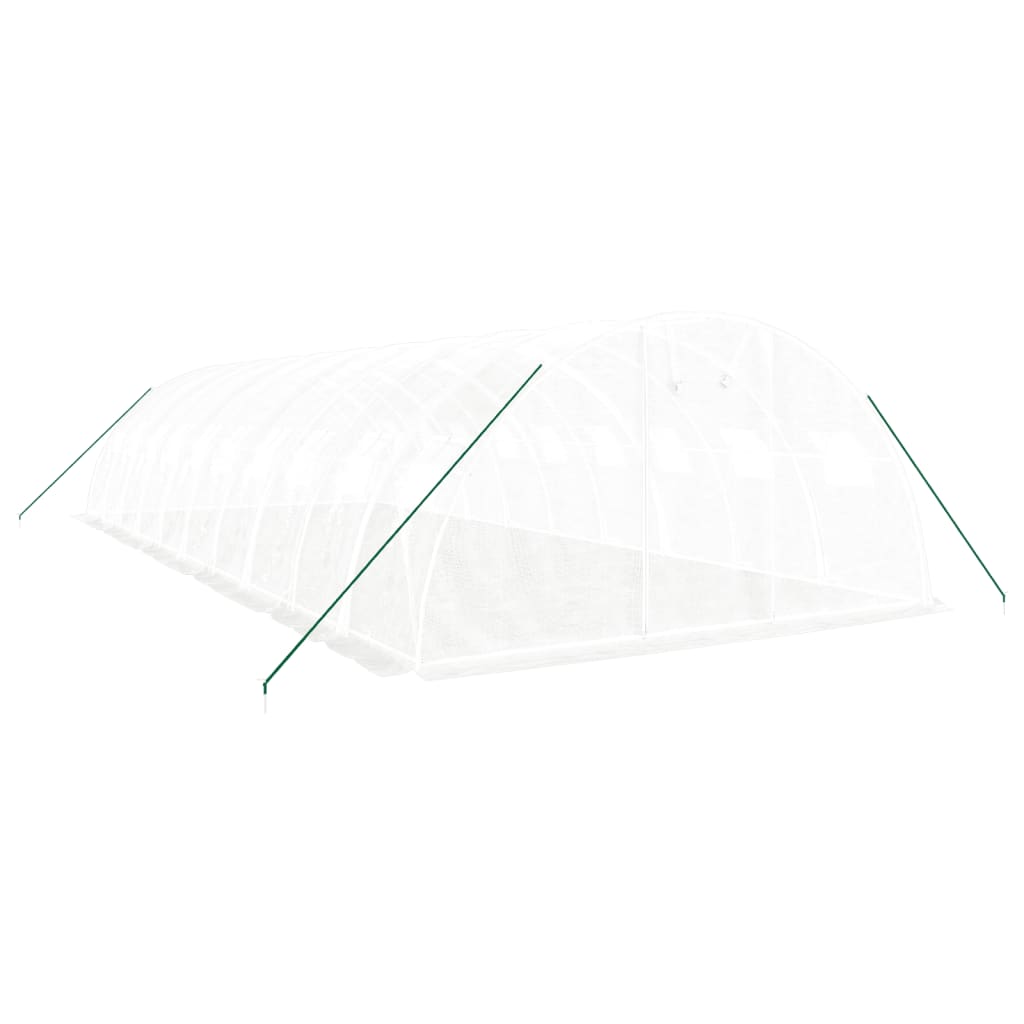 Seră cu cadru din oțel, alb, 40 m², 10x4x2 m