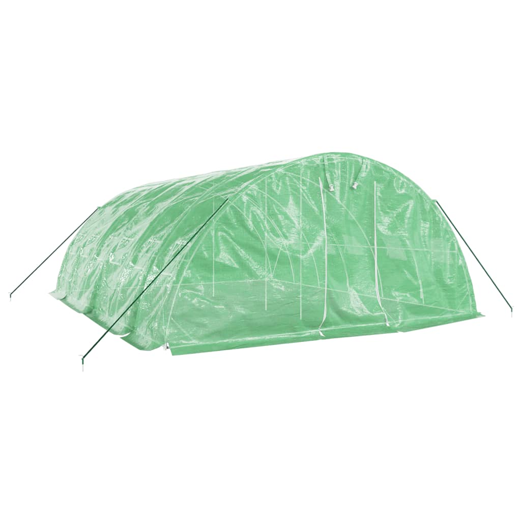 Seră cu cadru din oțel, verde, 30 m², 6x5x2,3 m