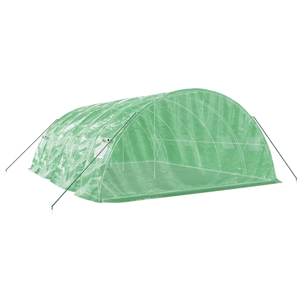 Seră cu cadru din oțel, verde, 30 m², 6x5x2,3 m