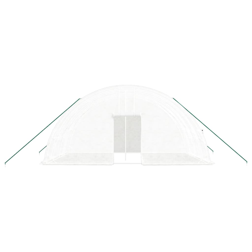 Seră cu cadru de oțel, albă, 24 m², 6x4x2,85 m