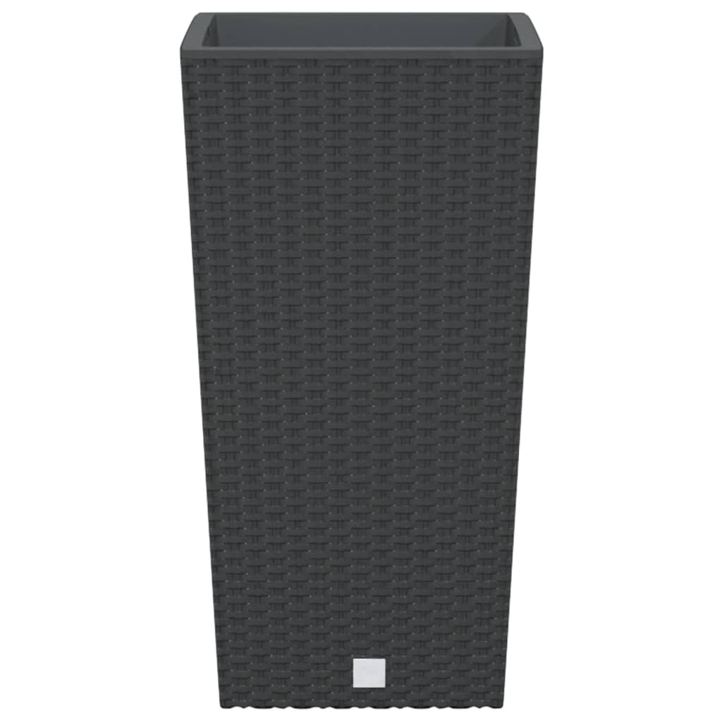 Jardinieră cu interior detașabil antracit 11 / 26,5 L PP ratan