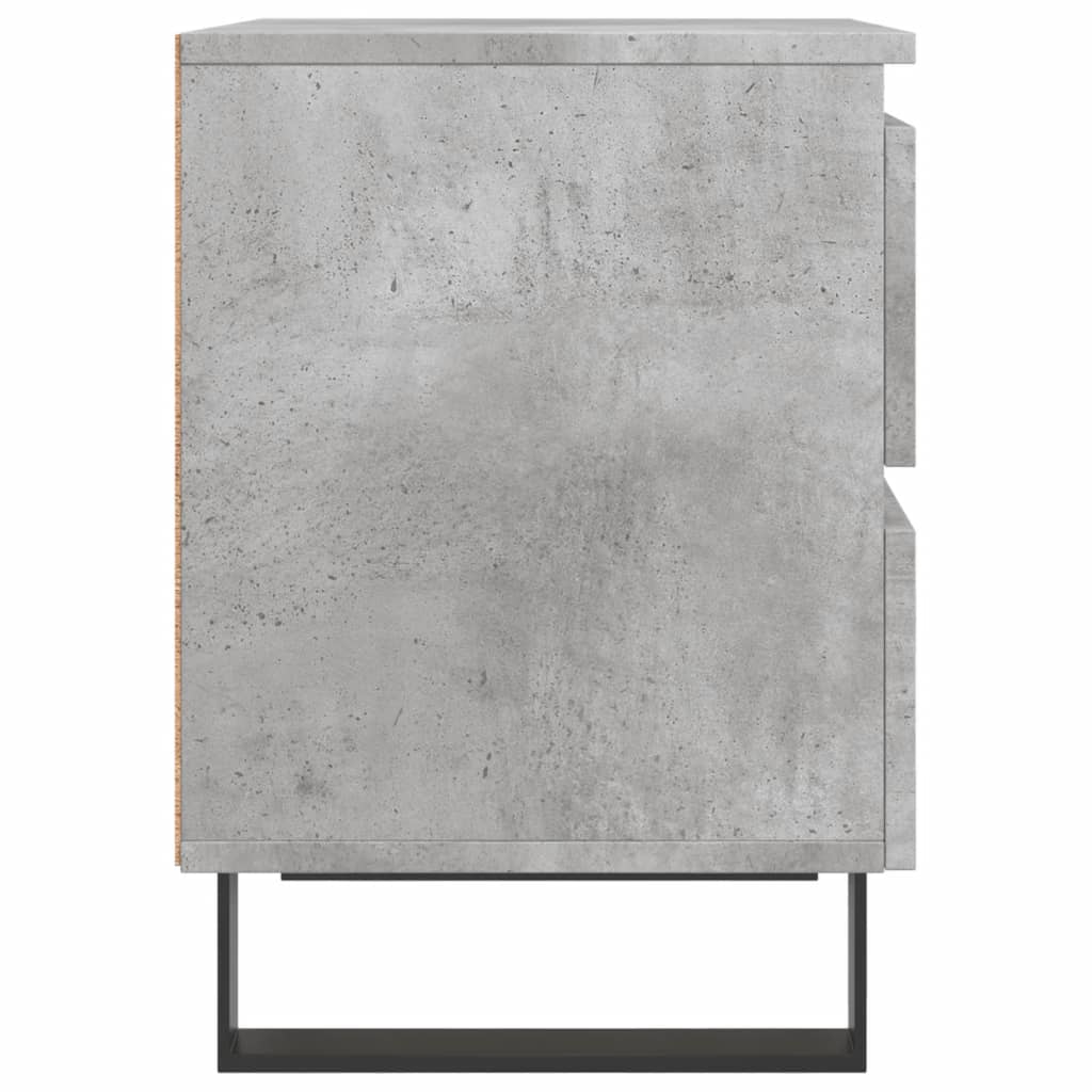 Noptiere, 2 buc., gri beton, 40x35x50 cm, lemn compozit