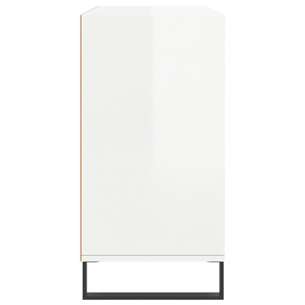 Servantă, alb extralucios, 103,5x35x70 cm, lemn compozit