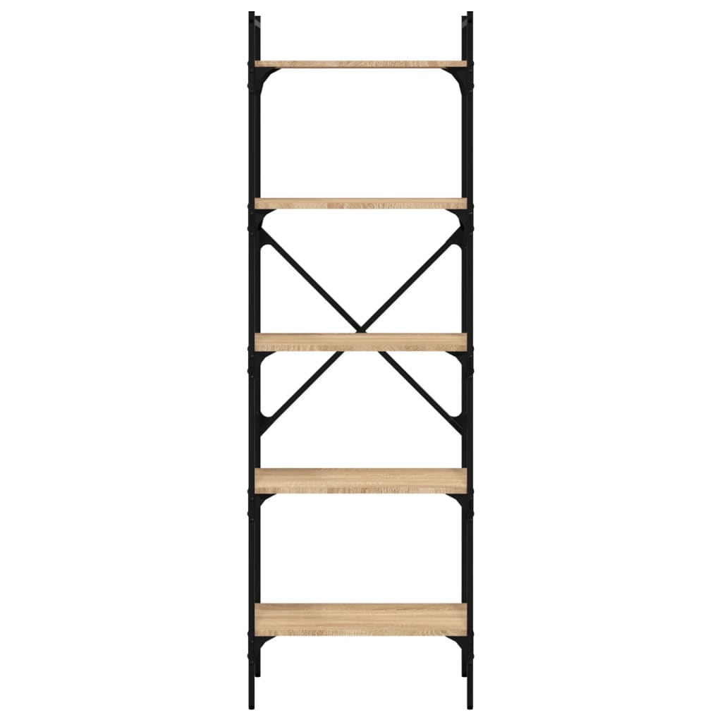 Bibliotecă cu 5 niveluri, stejar sonoma, 56x31,5x174 cm, lemn