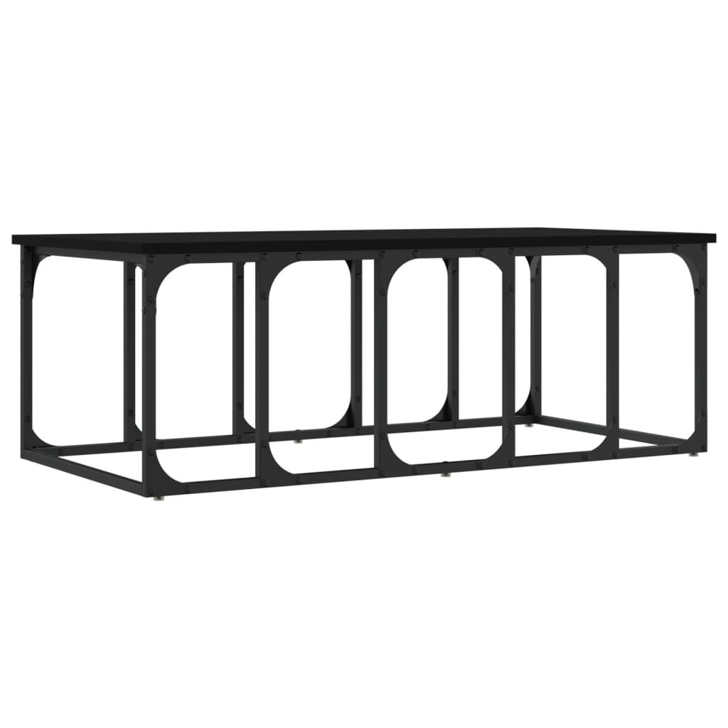 Măsuță de cafea, negru, 100x50x35,5 cm, lemn compozit