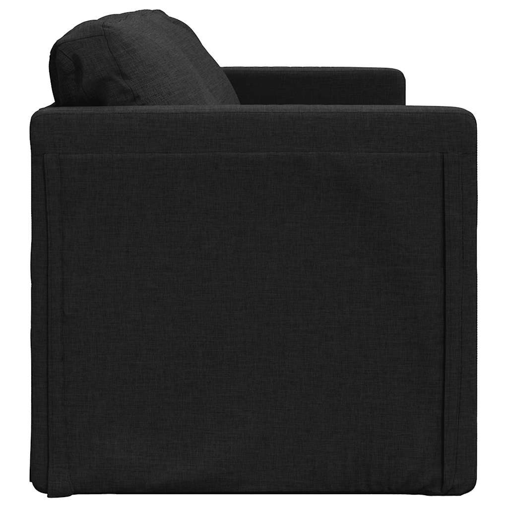 Canapea extensibilă 2 în 1, negru, 112x174x55 cm, textil