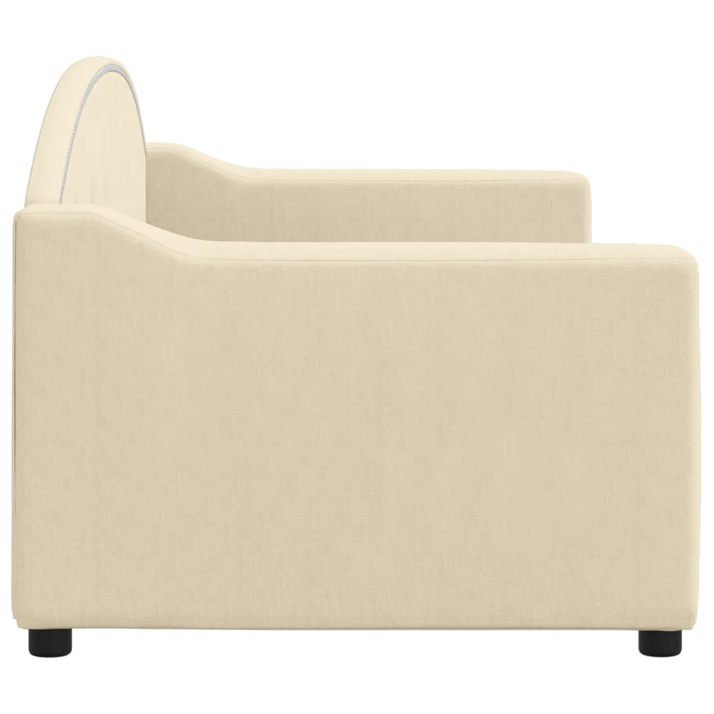 Pat de zi, crem, 80x200 cm, material textil