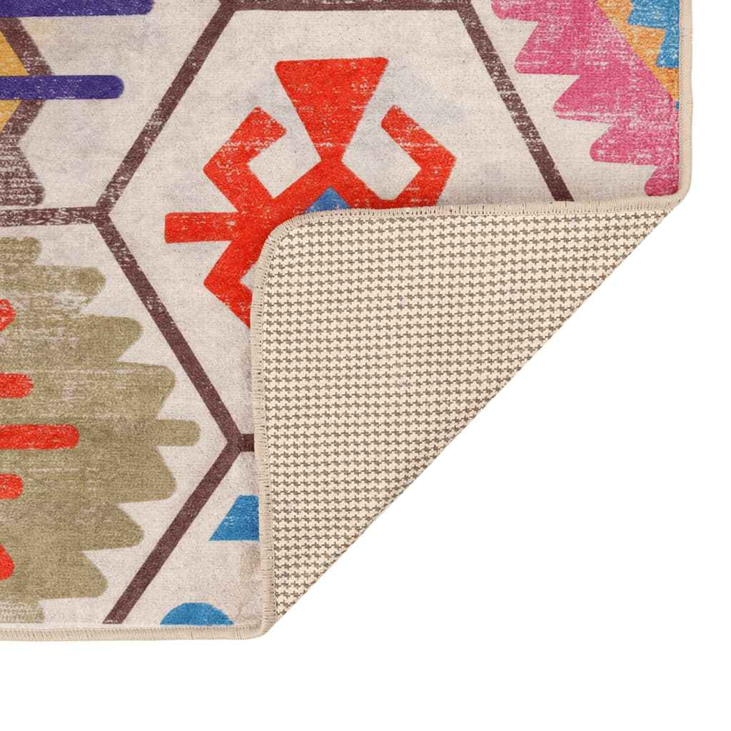 Covor lavabil, multicolor, 190x300 cm, anti-alunecare