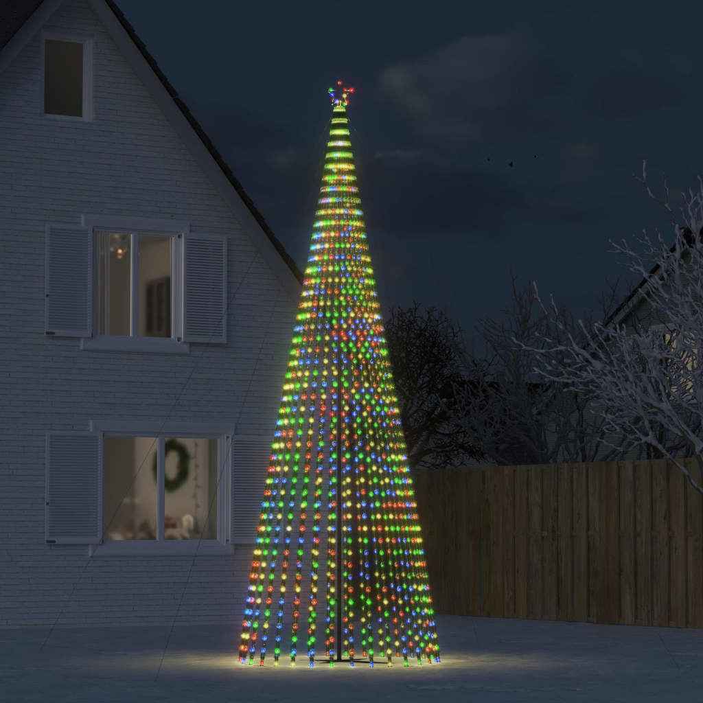 Pom de Crăciun LED 1544 LED-uri colorate 500 cm