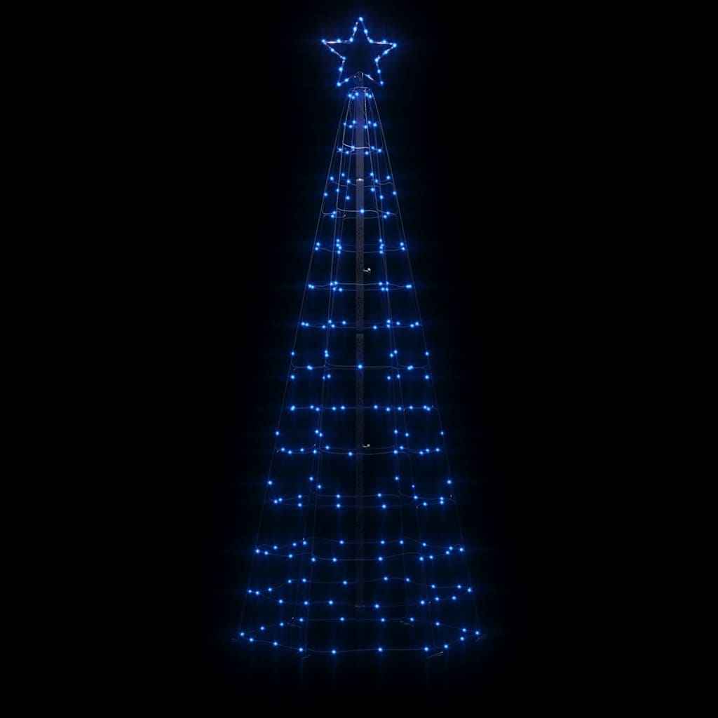 Pom de Crăciun LED cu țepi 220 LED-uri Albastru 180 cm