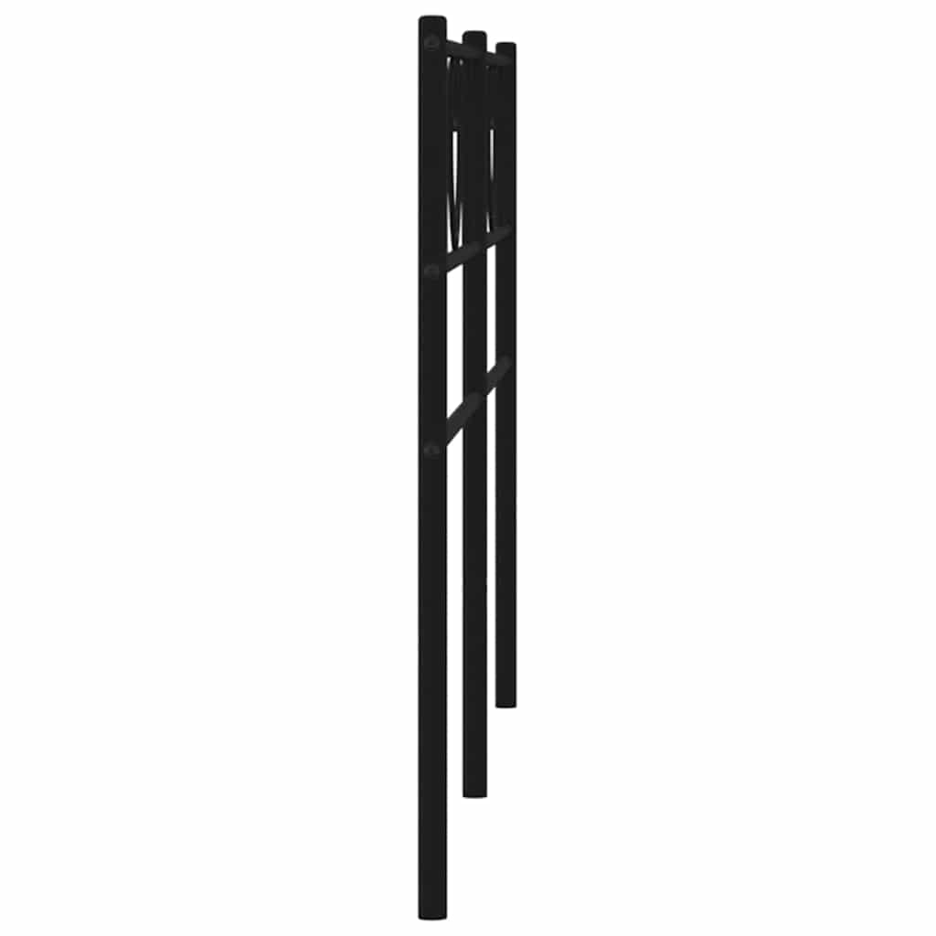 Tăblie de pat de schimb metalică, negru, 180 cm