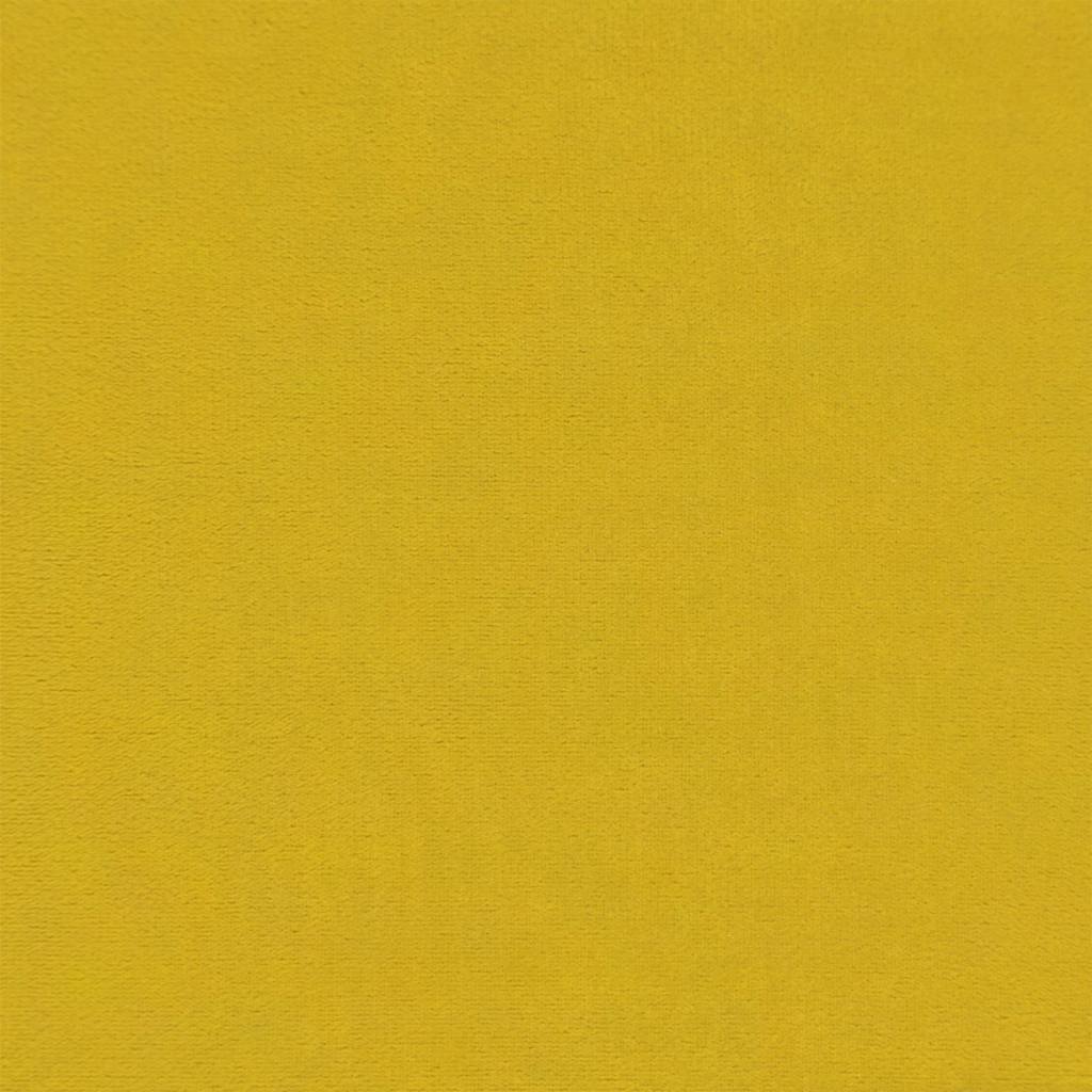 Canapea cu 3 locuri cu pernuțe, galben, 180 cm, catifea