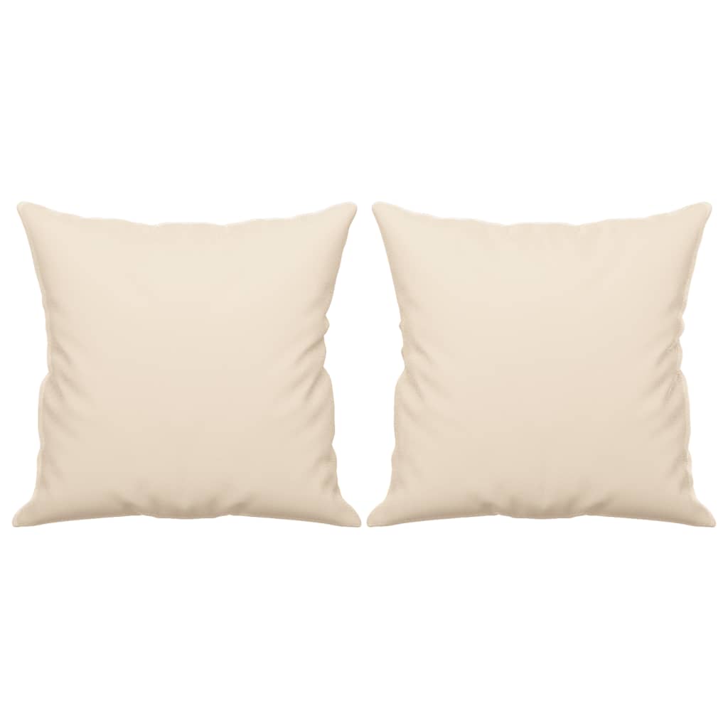 Canapea cu 2 locuri, cu perne, bej, 120 cm, microfibră - Vendito