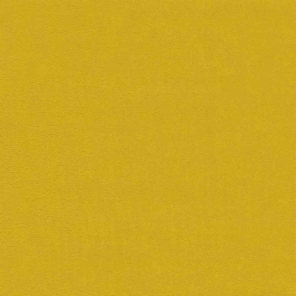 Set de canapele cu perne, 3 piese, galben, catifea