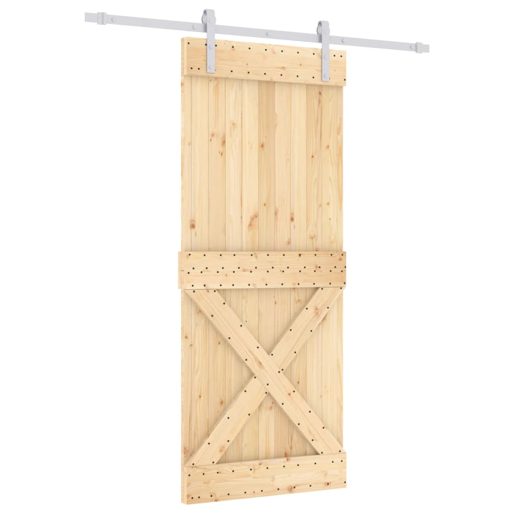 Ușă glisantă cu set de feronerie 85x210 cm, lemn masiv de pin