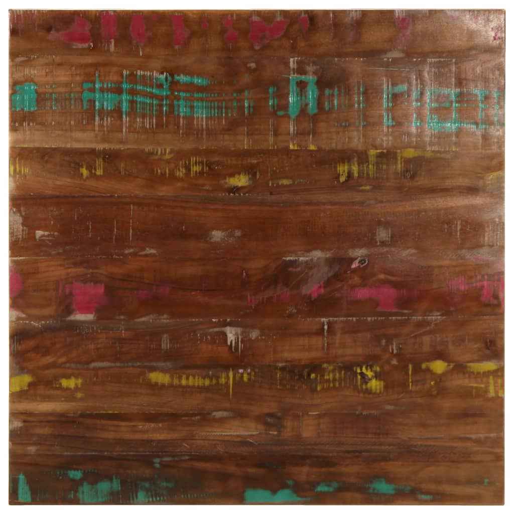 Blat de masă pătrat, 70x70x2,5 cm, lemn masiv reciclat