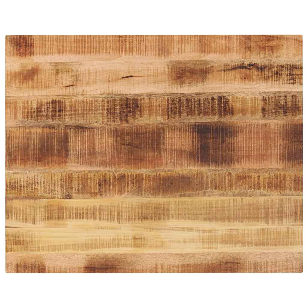 Blat masă, 90x80x3,8 cm, dreptunghiular, lemn masiv mango brut