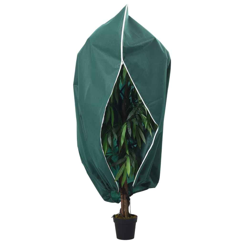 Huse pentru plante din fleece cu fermoar 2 buc 70 g/m² 2,36x2 m