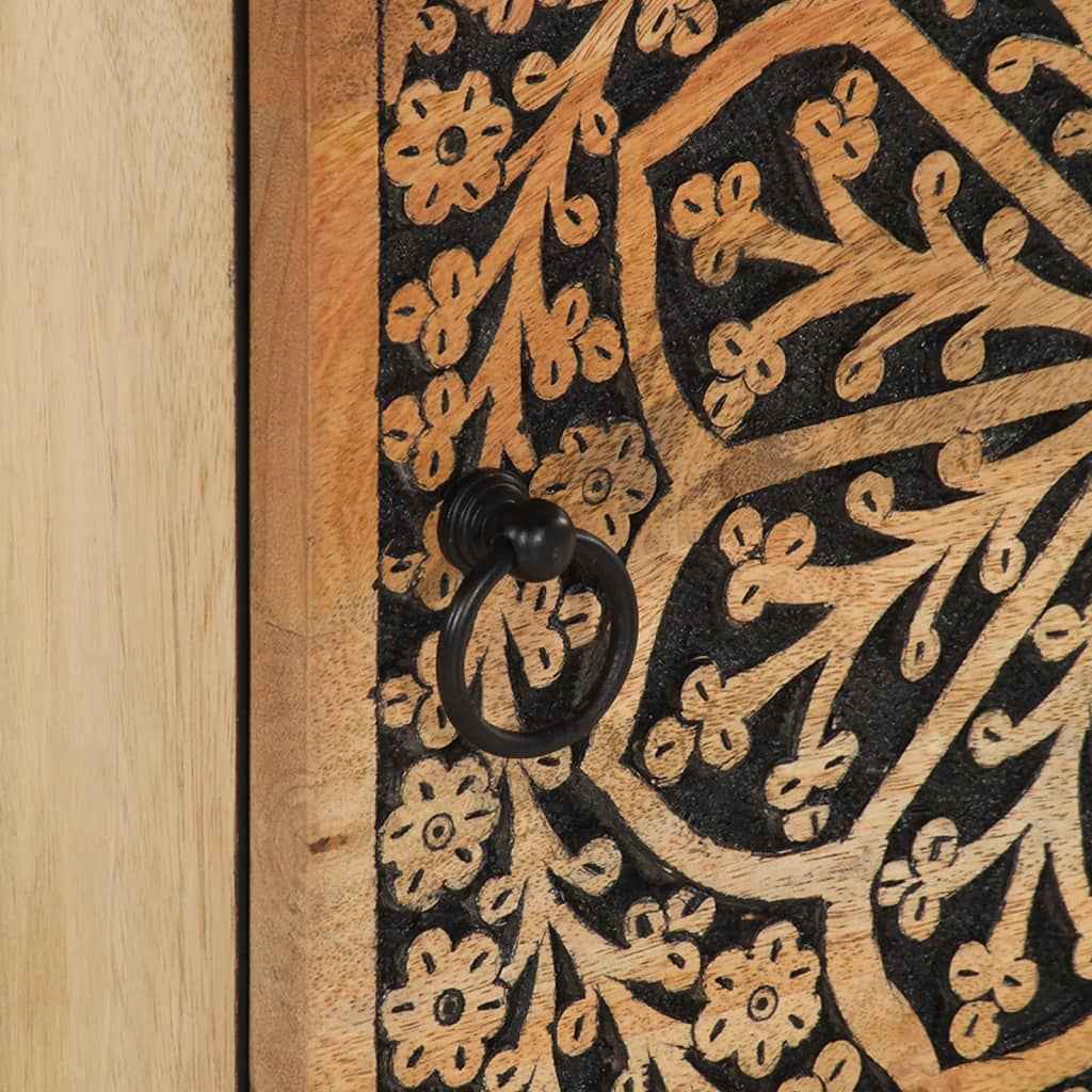 Noptiere, 2 buc., 40x33x46 cm, lemn masiv de acacia