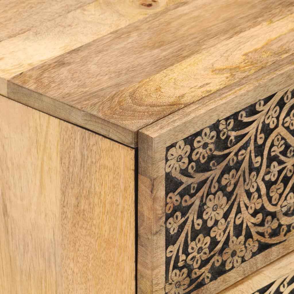 Noptiere, 2 buc., 40x33x46 cm, lemn masiv de acacia