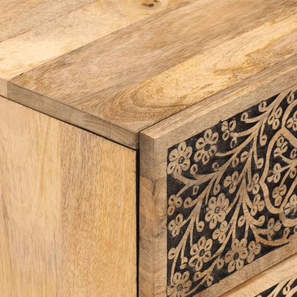 Noptiere, 2 buc., 40x33x46 cm, lemn masiv de acacia