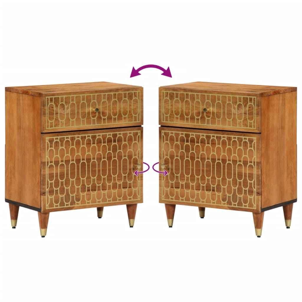 Noptieră, 50x33x60 cm, lemn masiv de mango