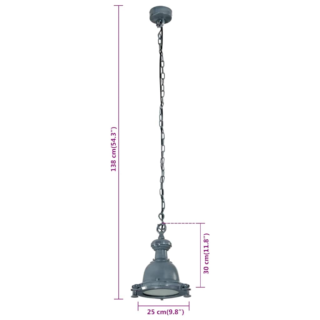 Corp de iluminat suspendat, 29x29x138 cm, aluminiu