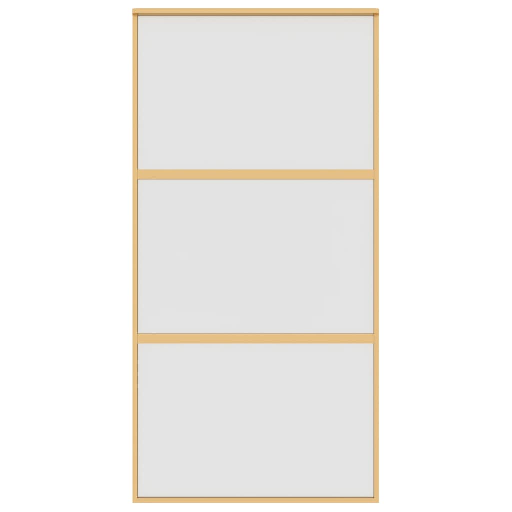 Ușă glisantă, auriu, 102,5x205 cm, sticlă ESG mată și aluminiu