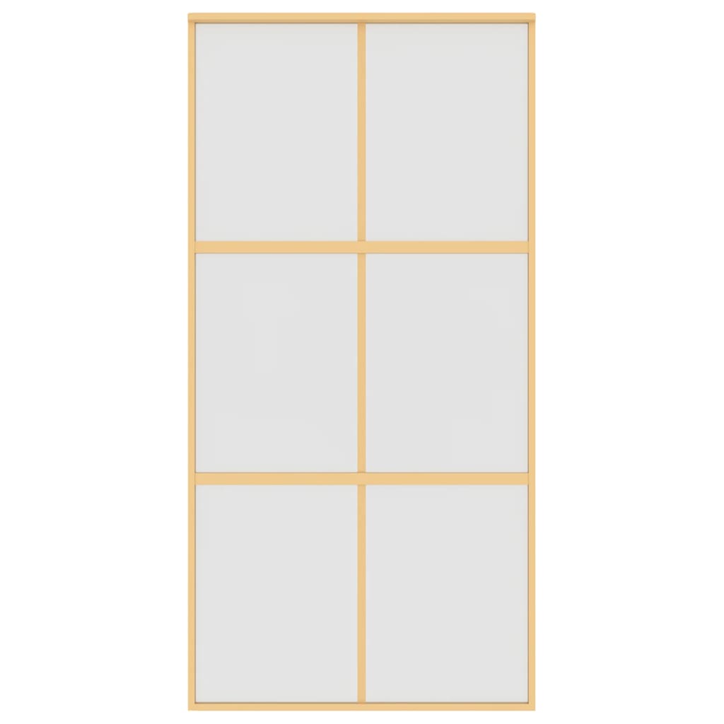 Ușă glisantă, auriu, 102,5x205 cm, sticlă ESG mată și aluminiu