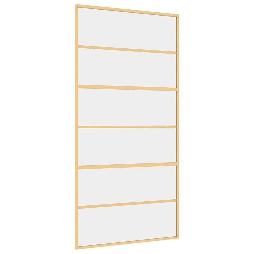 Ușă glisantă, auriu, 102,5x205 cm, sticlă ESG mată și aluminiu