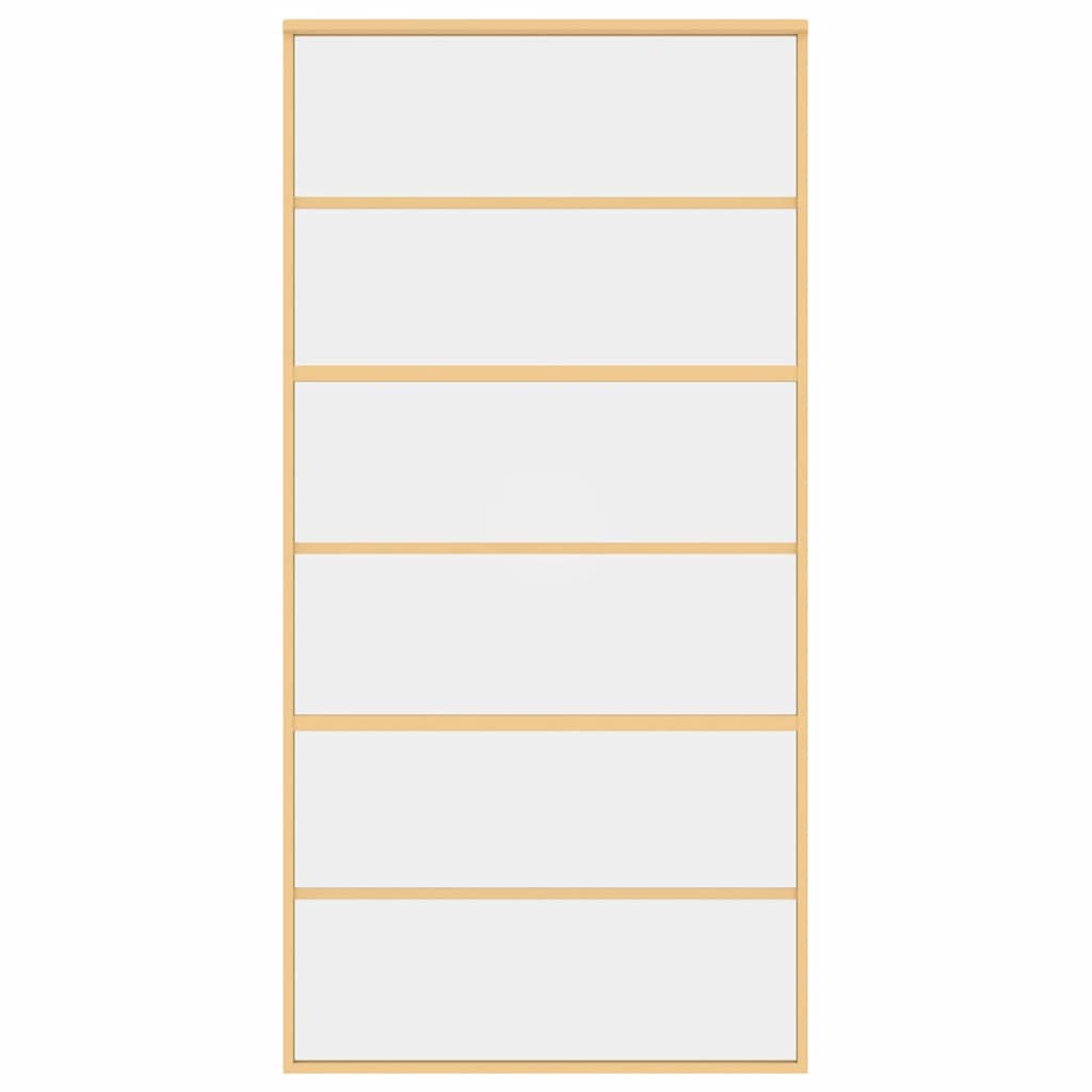 Ușă glisantă, auriu, 102,5x205 cm, sticlă ESG mată și aluminiu