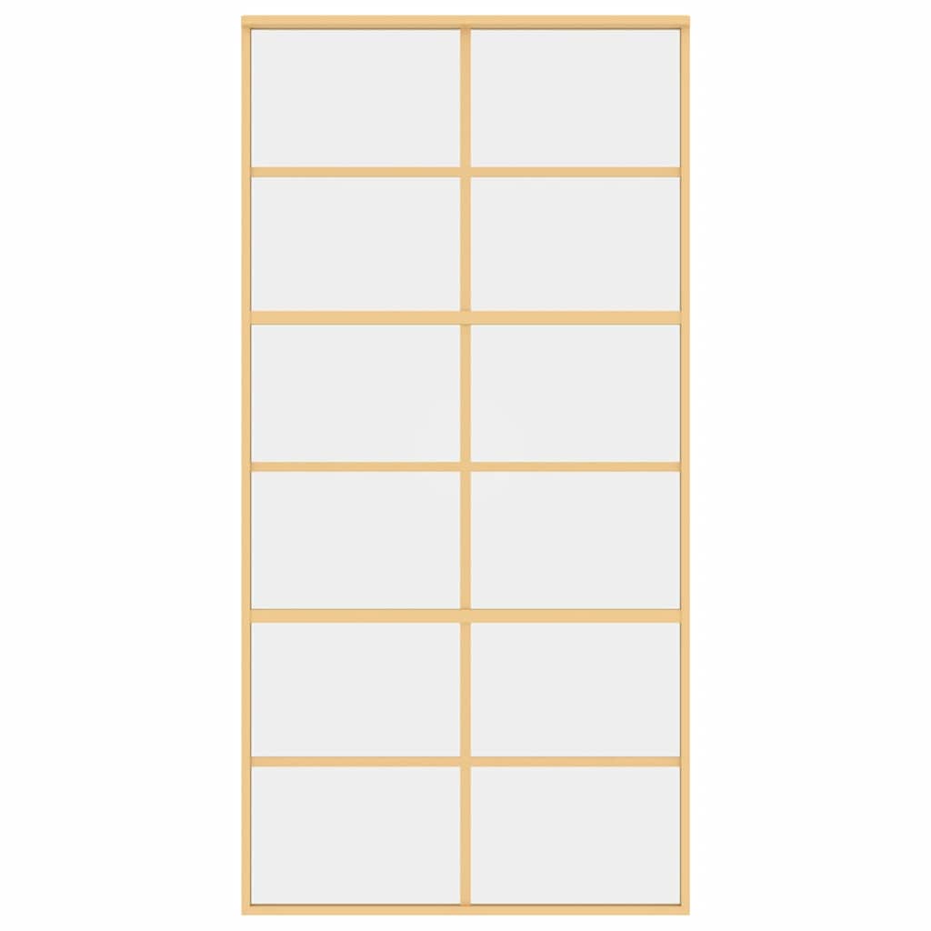 Ușă glisantă, auriu, 102,5x205 cm, sticlă ESG mată și aluminiu