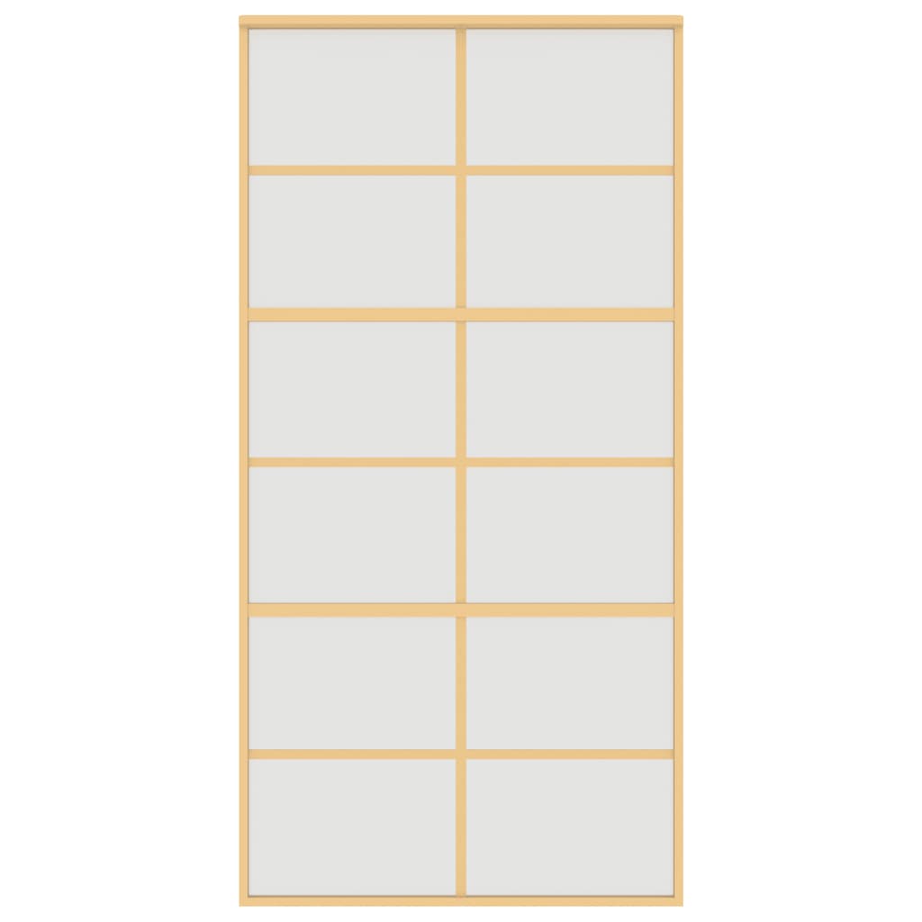 Ușă glisantă, auriu, 102,5x205 cm, sticlă ESG mată și aluminiu