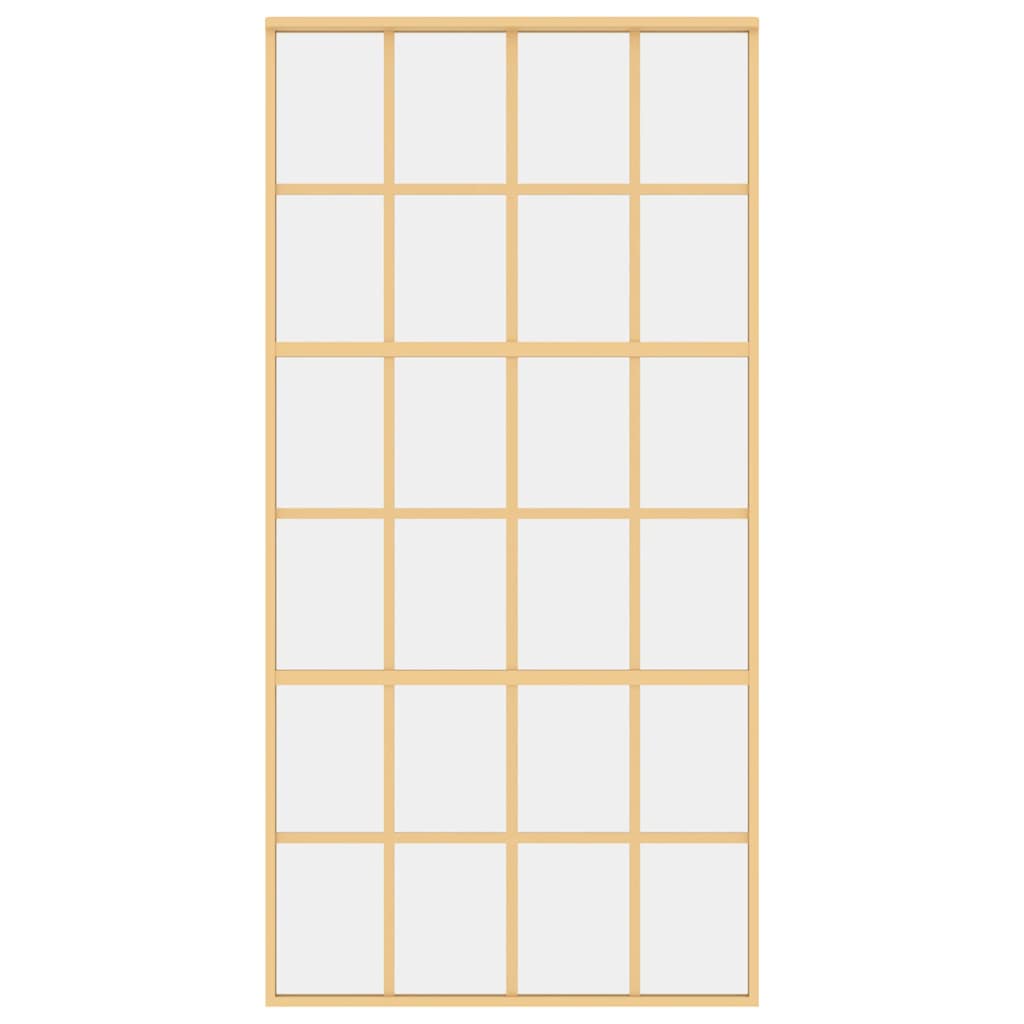 Ușă glisantă, auriu, 102,5x205 cm, sticlă ESG mată și aluminiu