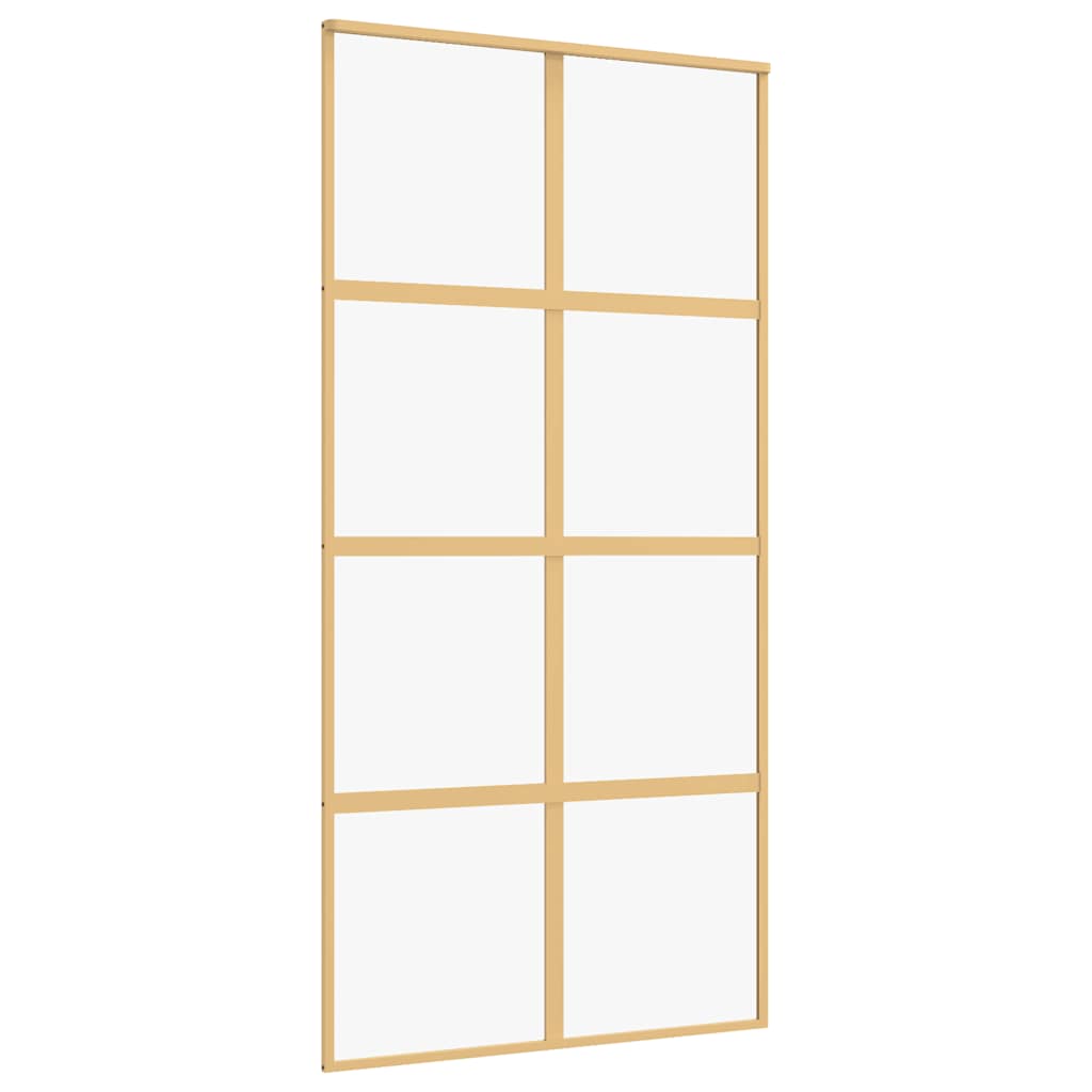 Ușă glisantă, auriu, 102,5x205 cm, sticlă ESG mată și aluminiu