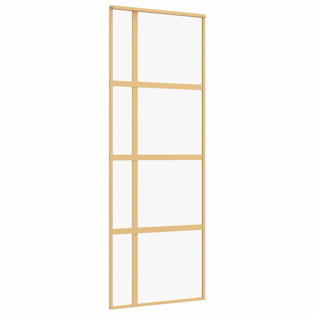 Ușă glisantă auriu 76x205 cm sticlă ESG transparentă/aluminiu