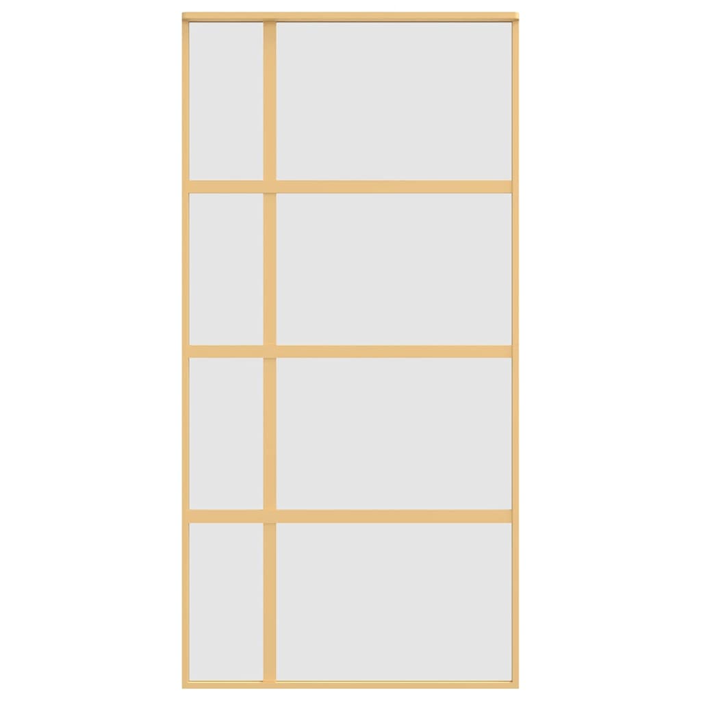 Ușă glisantă, auriu, 102,5x205 cm, sticlă ESG mată și aluminiu