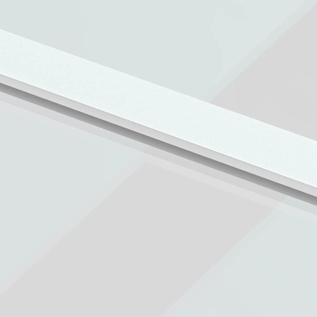 Ușă glisantă, alb, 76x205 cm, sticlă securizată/aluminiu