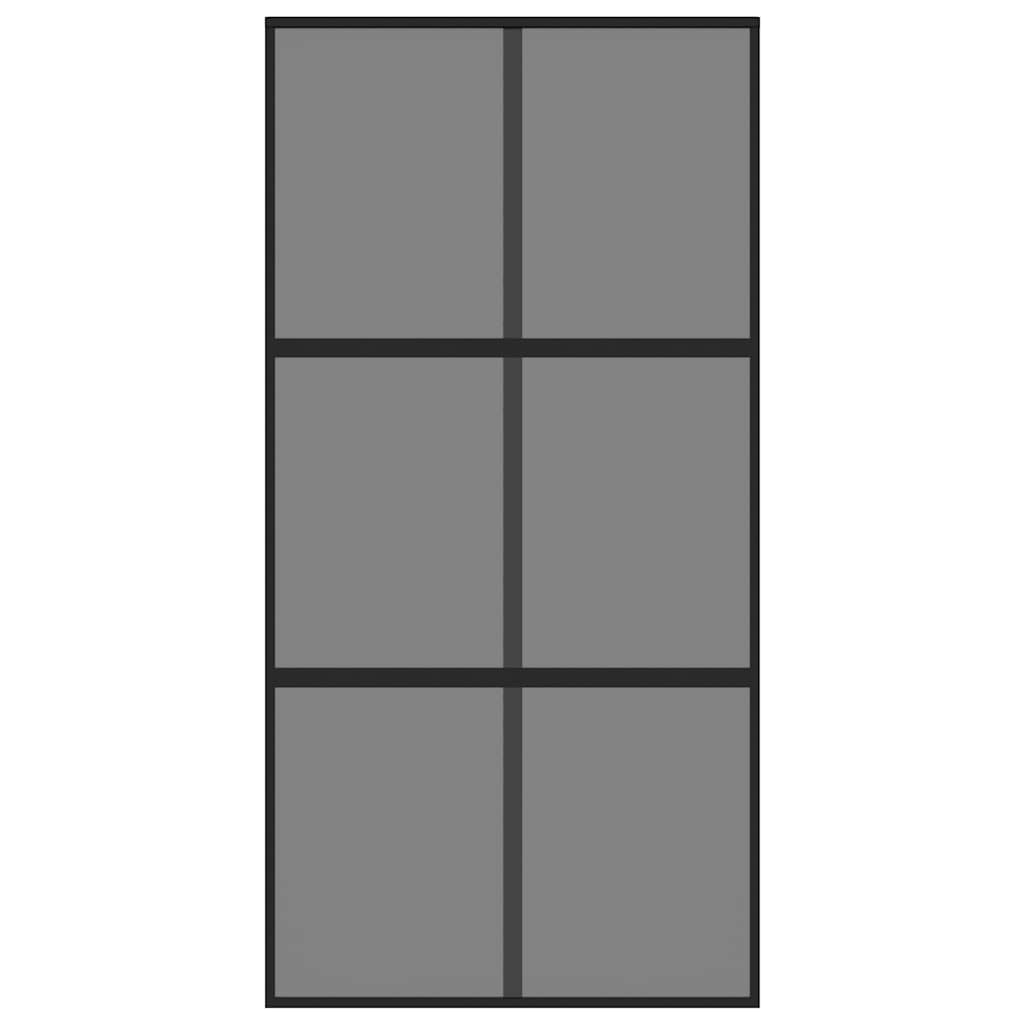 Ușă glisantă, negru, 102,5x205 cm, sticlă securizată/aluminiu