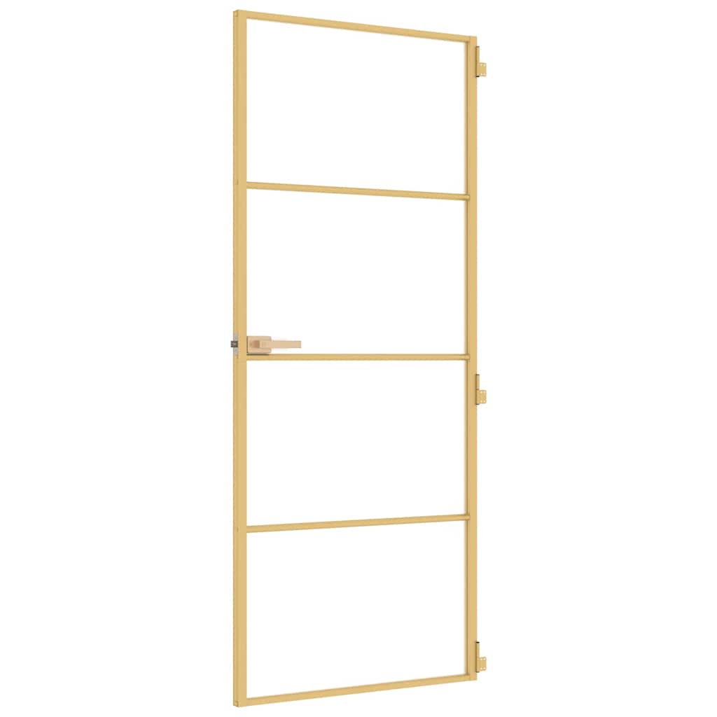 Ușă de interior Slim auriu 83x201,5cm sticlă temperată/aluminiu