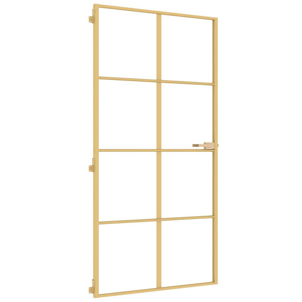 Ușă interior Slim auriu 102,5x201,5cm sticlă temperată/aluminiu